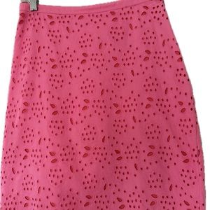 Boden pink eyelet cotton skirt